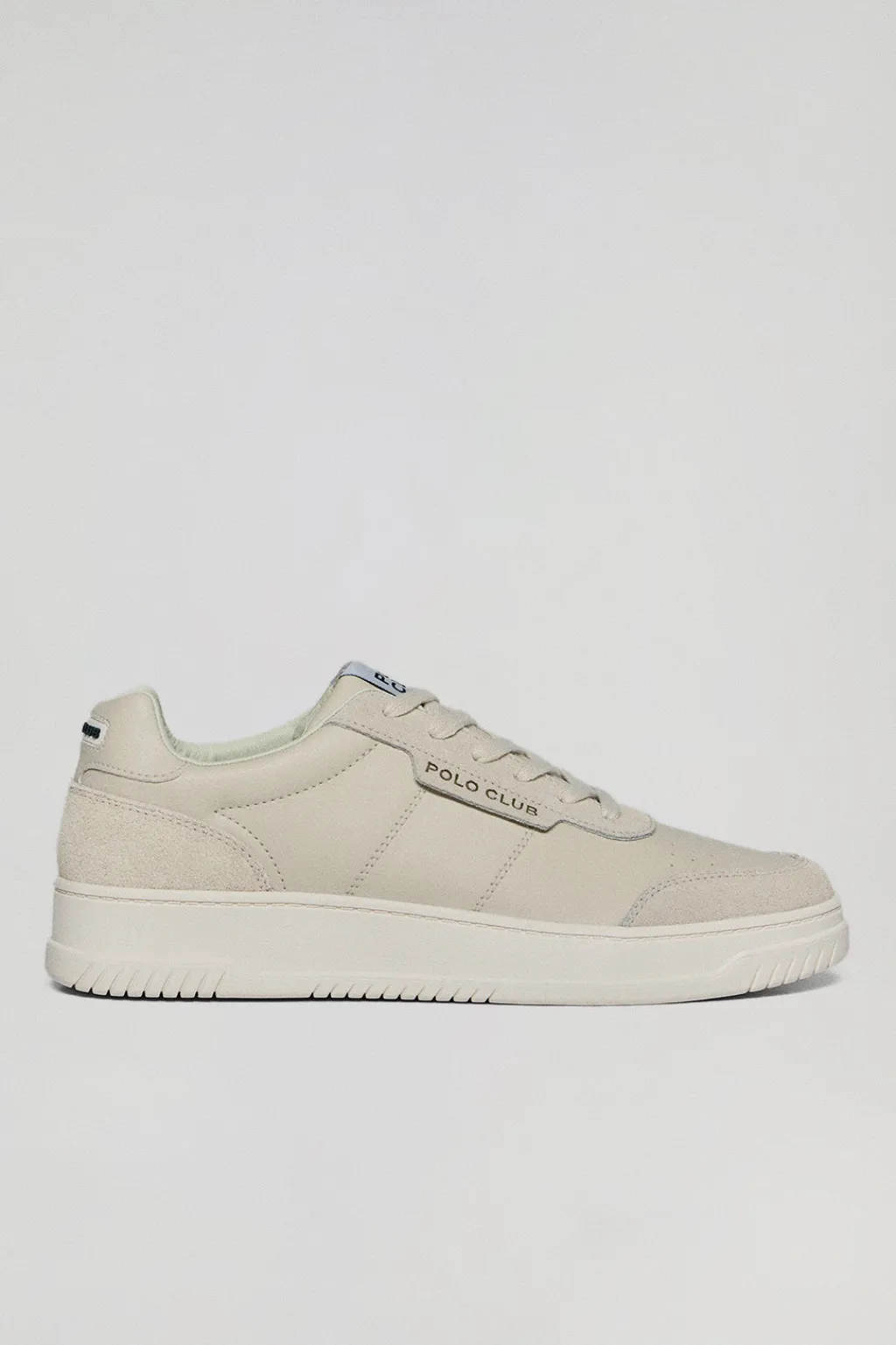 Polo Club Chaussures*Basket casual Milton en cuir synthétique pour homme avec détails ton sur ton Beige