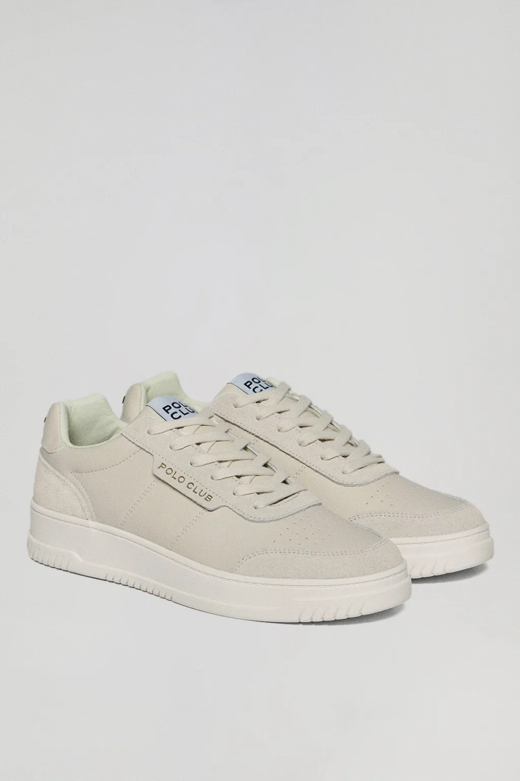 Polo Club Chaussures*Basket casual Milton en cuir synthétique pour homme avec détails ton sur ton Beige