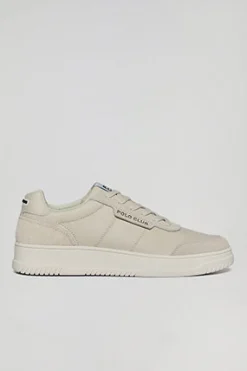 Polo Club Chaussures*Basket casual Milton en cuir synthétique pour homme avec détails ton sur ton Beige