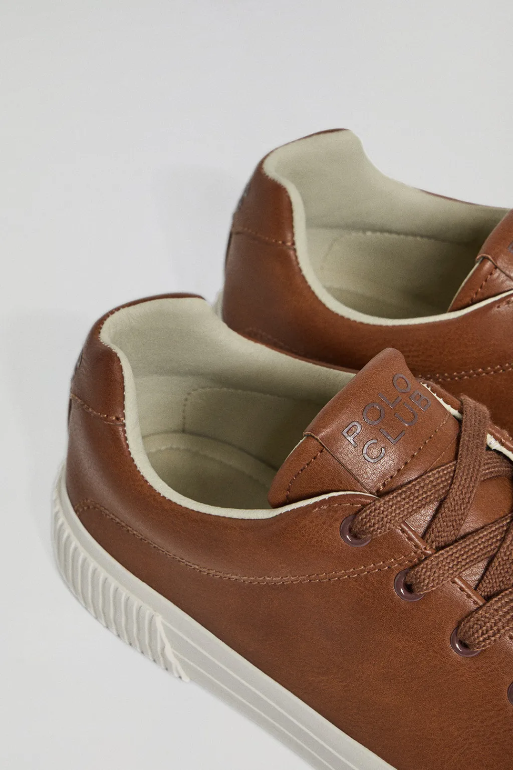 Polo Club Chaussures*Baskets en cuir synthétique Habana couleur pour homme avec détails Camel