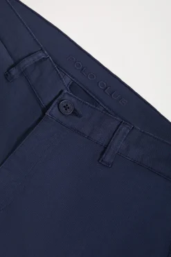 Polo Club Pantalons*Bermuda bleu e Relaxed fit à logo brodé Marin