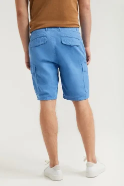 Polo Club Pantalons*Bermuda cargo avec logo brodé Bleu