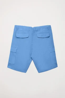 Polo Club Pantalons*Bermuda cargo avec logo brodé Bleu