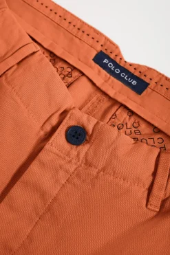 Polo Club Pantalons*Bermuda cargo couleur terre avec logo brodé Terre cuite