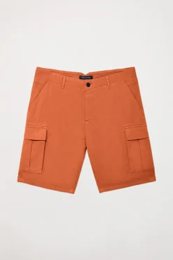 Polo Club Pantalons*Bermuda cargo couleur terre avec logo brodé Terre cuite