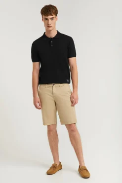 Polo Club Pantalons*Bermuda décontracté couleur avec logo brodé Sable