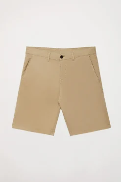 Polo Club Pantalons*Bermuda décontracté couleur avec logo brodé Sable
