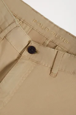 Polo Club Pantalons*Bermuda décontracté couleur avec logo brodé Sable