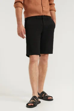 Polo Club Pantalons*Bermuda décontracté avec logo brodé Noir