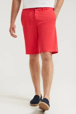 Polo Club Pantalons*Bermuda décontracté avec logo brodé Rouge