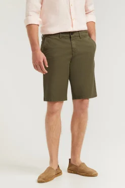 Polo Club Pantalons*Bermuda décontracté vert olive avec logo brodé Olive Verte