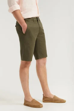 Polo Club Pantalons*Bermuda décontracté vert olive avec logo brodé Olive Verte