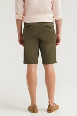 Polo Club Pantalons*Bermuda décontracté vert olive avec logo brodé Olive Verte