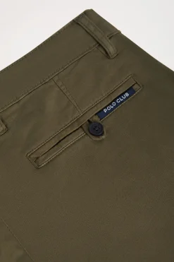 Polo Club Pantalons*Bermuda décontracté vert olive avec logo brodé Olive Verte