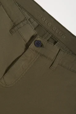 Polo Club Pantalons*Bermuda décontracté vert olive avec logo brodé Olive Verte