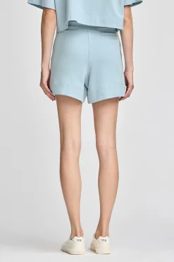 Polo Club Pantalons*Bermuda en coton bleu clair à logo brodé Bleu ciel