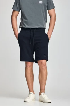 Polo Club Pantalons*Bermuda Jonas bleu foncé en coton à coupe décontractée avec écusson en sergé caoutchouté Bleu Marine Foncé