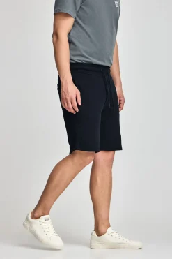 Polo Club Pantalons*Bermuda Jonas bleu foncé en coton à coupe décontractée avec écusson en sergé caoutchouté Bleu Marine Foncé