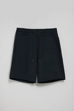 Polo Club Pantalons*Bermuda Jonas bleu foncé en coton à coupe décontractée avec écusson en sergé caoutchouté Bleu Marine Foncé