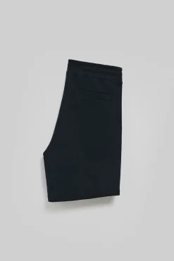 Polo Club Pantalons*Bermuda Jonas bleu foncé en coton à coupe décontractée avec écusson en sergé caoutchouté Bleu Marine Foncé