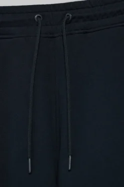 Polo Club Pantalons*Bermuda Jonas bleu foncé en coton à coupe décontractée avec écusson en sergé caoutchouté Bleu Marine Foncé