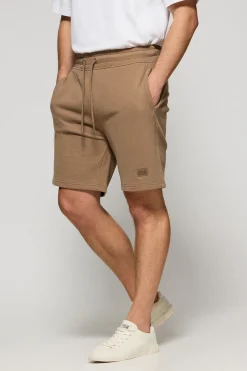 Polo Club Pantalons*Bermuda Jonas couleur moka en coton et coupe relaxed fit avec écusson en sergé caoutchouté Mocca