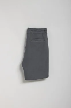 Polo Club Pantalons*Bermuda Jonas gris en coton et coupe relaxed fit avec écusson en sergé caoutchouté Asphalte
