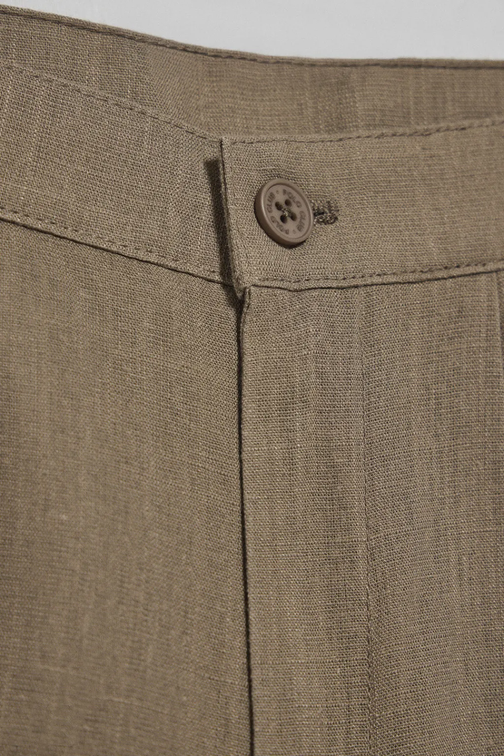 Polo Club Pantalons*Bermuda Soller en lin et coton avec détail Taupe
