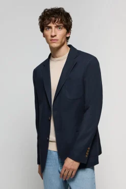 Polo Club Vestes*Blazer en lin boutonné avec détails Bleu Marine
