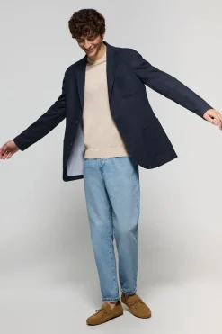 Polo Club Vestes*Blazer en lin boutonné avec détails Bleu Marine