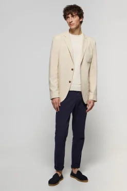 Polo Club Vestes*Blazer en lin couleur boutonné avec détails Sable