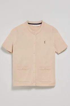 Polo Club Pulls*Cardigan à manches courtes, boutonné, avec logo Rigby Go Beige