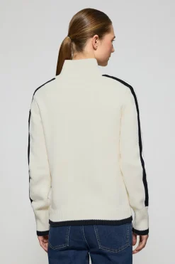 Polo Club Pulls*Cardigan avec fermeture éclair et écusson Beige