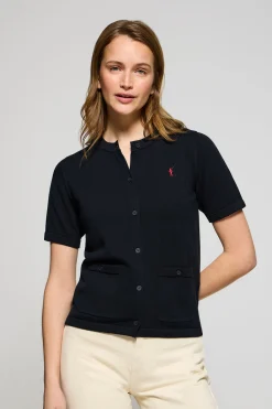 Polo Club Pulls*Cardigan à manches courtes, boutonné, avec logo Rigby Go Bleu Marine