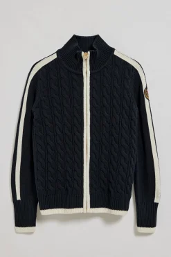 Polo Club Pulls*Cardigan avec fermeture éclair et écusson Bleu Marine
