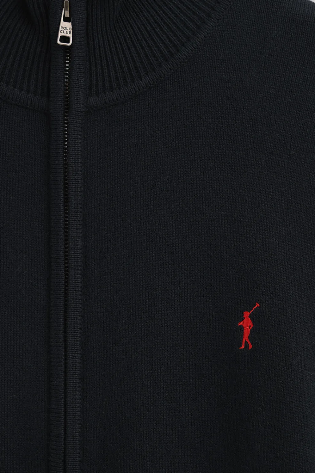 Polo Club Pulls*Cardigan en laine mélangée avec broderie Rigby Go Bleu Marine