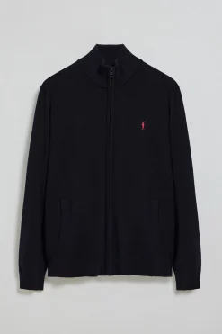Polo Club Pulls*Cardigan en maille zippé et Rigby Go brodé Bleu Marine