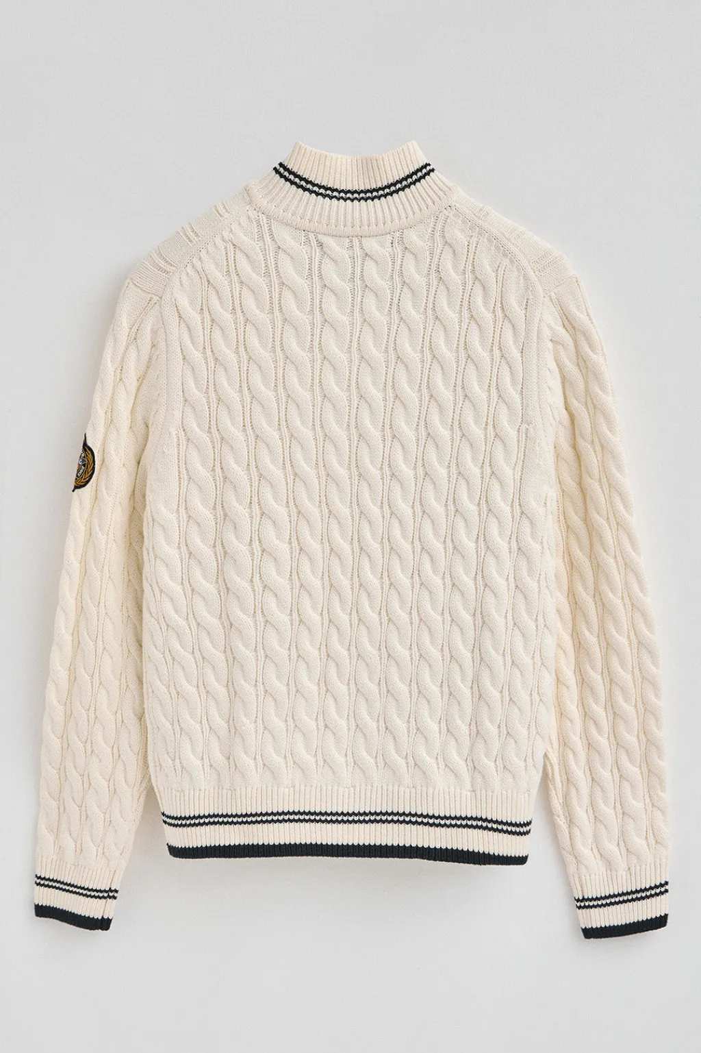 Polo Club Pulls*Cardigan couleur écrue à fermeture éclair complète avec écusson nautique Beige