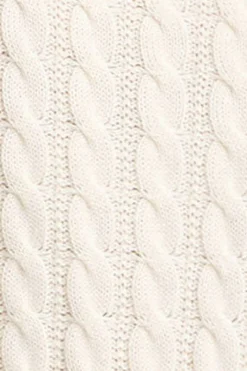 Polo Club Pulls*Cardigan couleur écrue à maille tressée et broderie Rigby Go Beige
