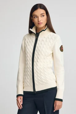 Polo Club Pulls*Cardigan écru à écusson nautique Beige