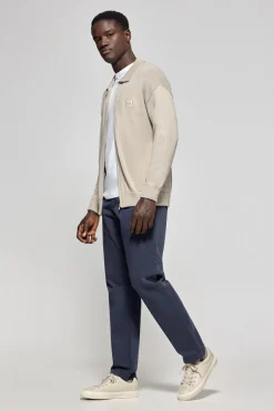 Polo Club Pulls*Cardigan en maille gris avec logo Pierre