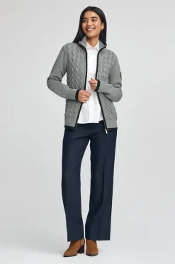 Polo Club Pulls*Cardigan à écusson nautique Gris Chiné