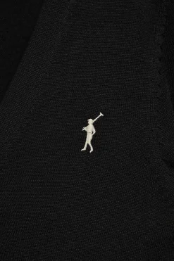 Polo Club Pulls*Cardigan en maille boutonnée avec col en V et broderie Rigby Go Noir