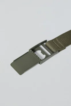 Polo Club Accessoires*Ceinture Brahim en toile avec boucle logo Kaki