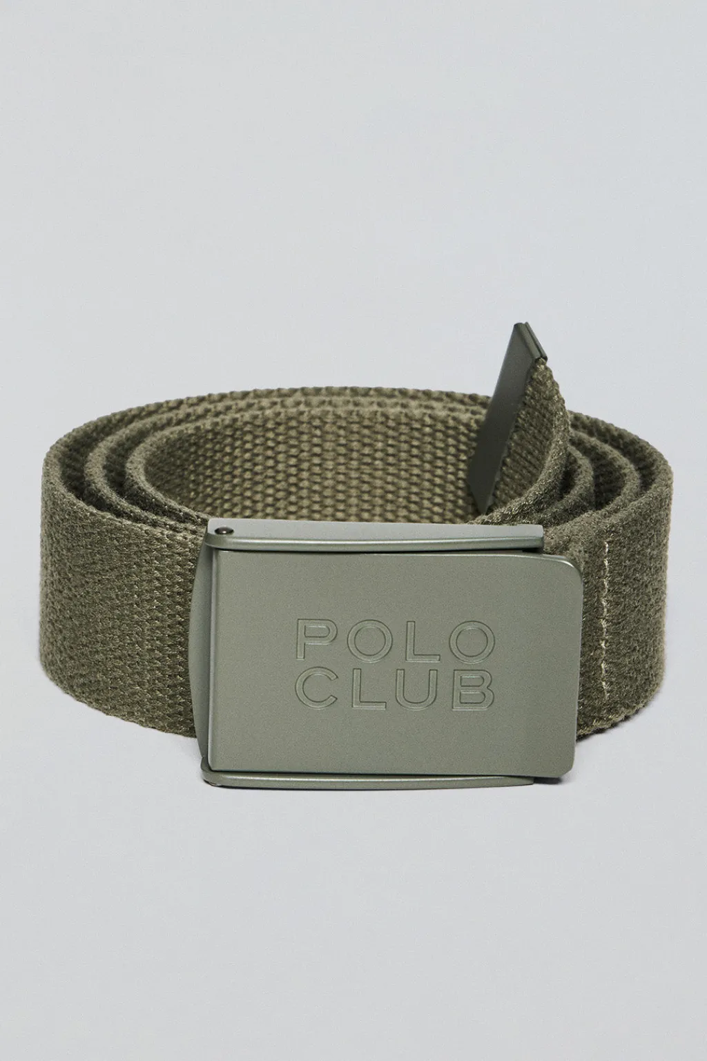 Polo Club Accessoires*Ceinture Brahim en toile avec boucle logo Kaki