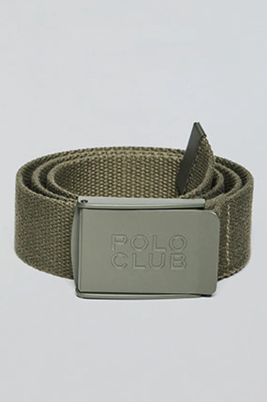 Polo Club Accessoires*Ceinture Brahim en toile avec boucle logo Kaki