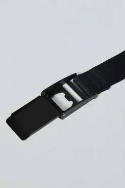 Polo Club Accessoires*Ceinture Brahim en toile e avec boucle logo Noir