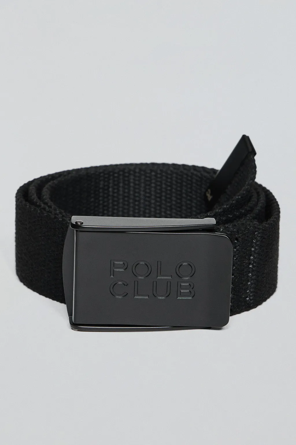 Polo Club Accessoires*Ceinture Brahim en toile e avec boucle logo Noir