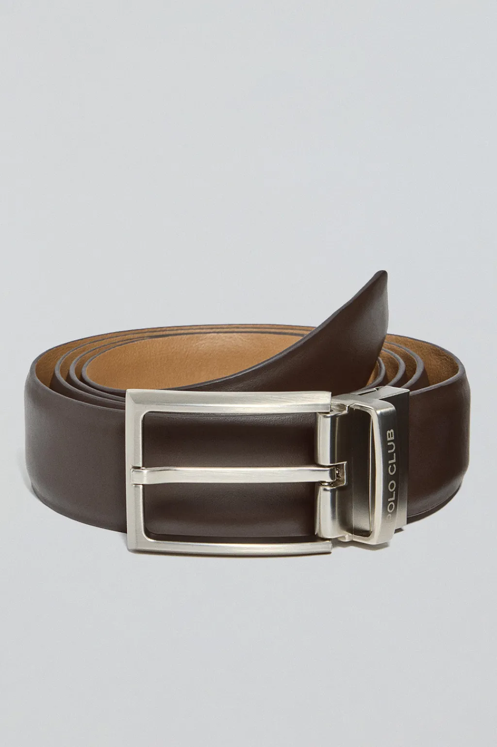 Polo Club Accessoires*Ceinture classique réversible Tyler camel et marron foncé avec détails Camel foncée