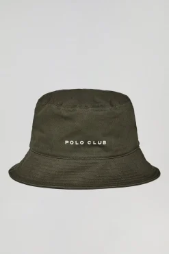 Polo Club Accessoires|Accessoires*Chapeau bucket couleur vert avec logo brodé minimaliste Kaki